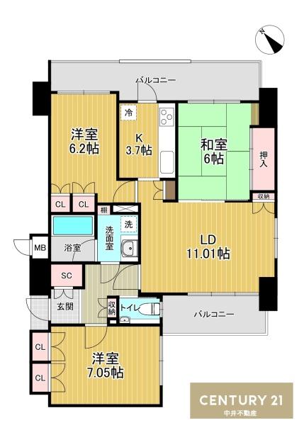 ビバシティ浜の町アトリウムの間取り画像