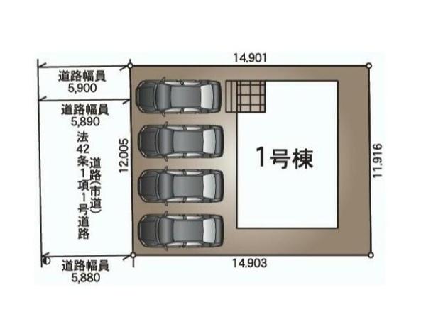 長崎市磯道町第1　1号棟の駐車場画像