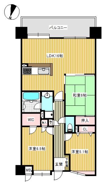 アーバンパレス赤迫エスプリオの間取り画像