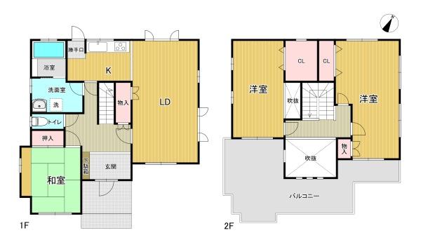 長崎市畝刈町の中古一戸建の間取り画像