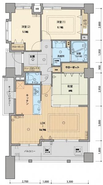 ランドシティ伊勢町リバーコートの間取り画像