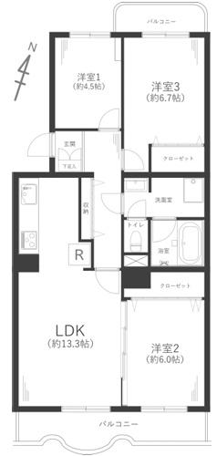 磯子レインボーハイツ３－１号棟 中古マンション