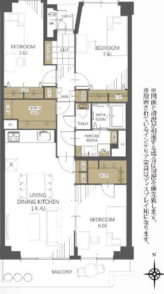 横浜パークタウンE棟の間取り画像