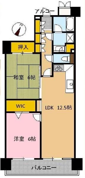 伊勢佐木南パークハウス壱番館の間取り画像