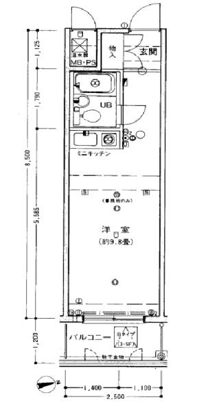グランデール横浜伊勢佐木の間取り画像
