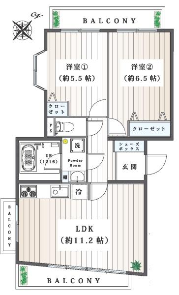 ライオンズマンション平戸町の間取り画像
