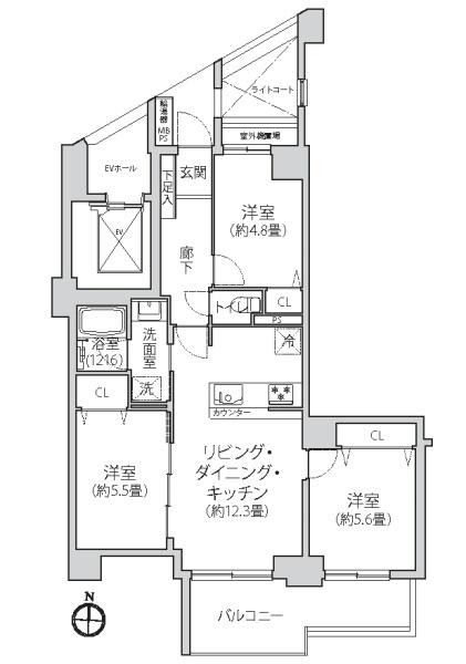 ベルシャトウ戸塚弐番館の間取り画像