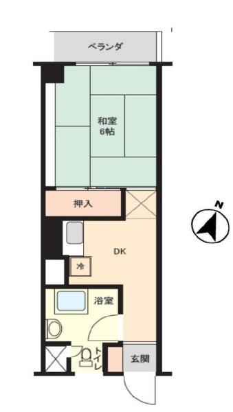 常緑ハイツの間取り画像