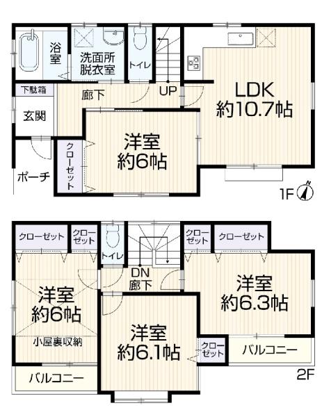 横浜市金沢区六浦南２丁目３７－４８の間取り画像