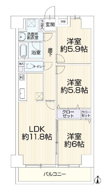藤沢西ガーデンハウスの間取り画像