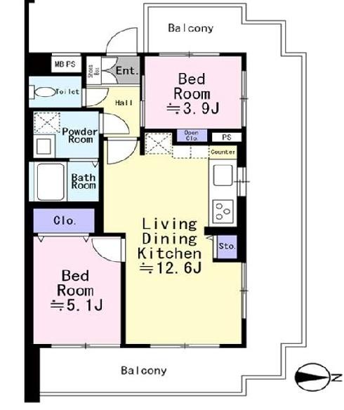 クリオ岡村公園弐番館の間取り画像