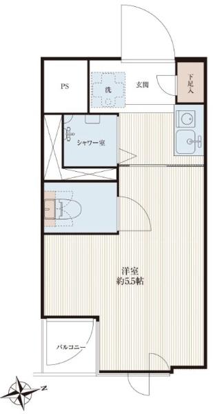 スカイコート西谷の間取り画像