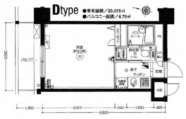エルミタージュ横濱阪東橋の間取り画像