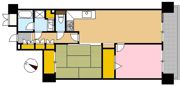伊勢佐木南パークハウス壱番館の間取り画像