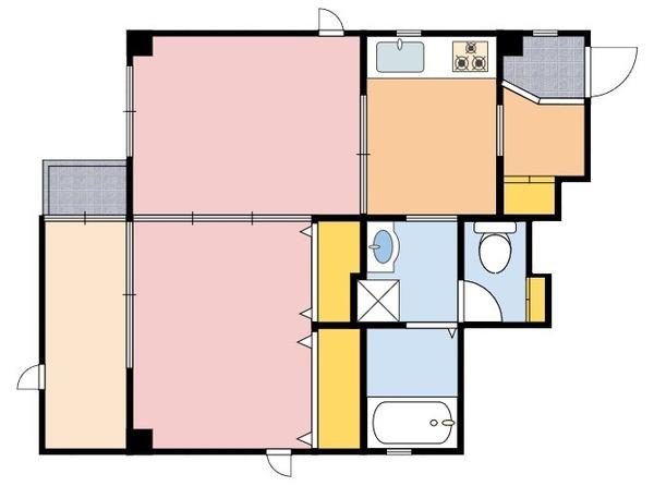 横浜市南区二葉町2丁目のマンションの間取り画像