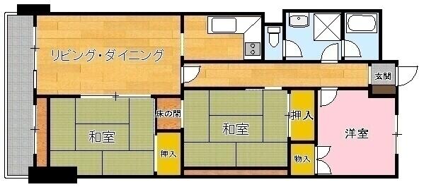 磯子シルクマンションの間取り画像