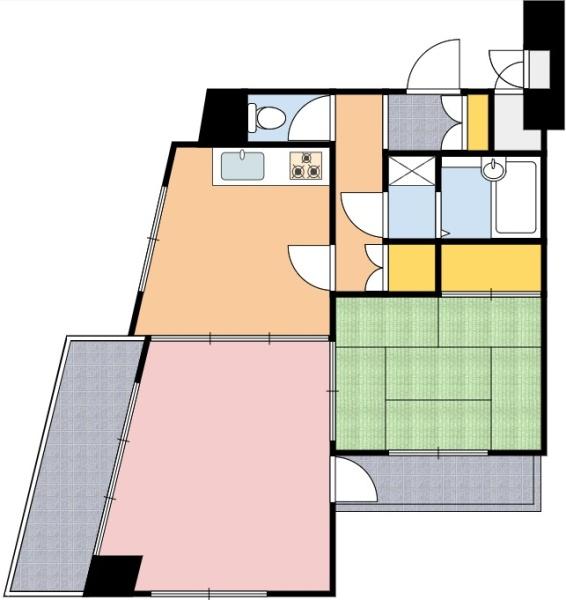 横浜市南区六ツ川2丁目のマンションの間取り画像