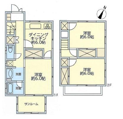 【中古住宅】八王子市絹ヶ丘2丁目の間取り画像