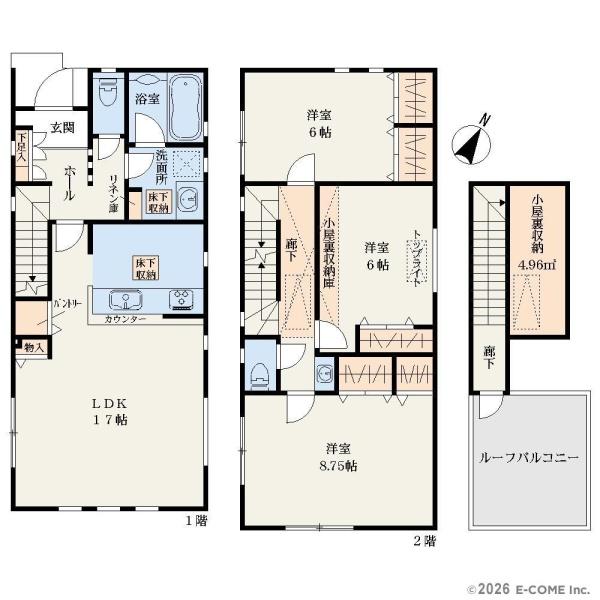 多摩市乞田全３棟・２号棟の間取り画像