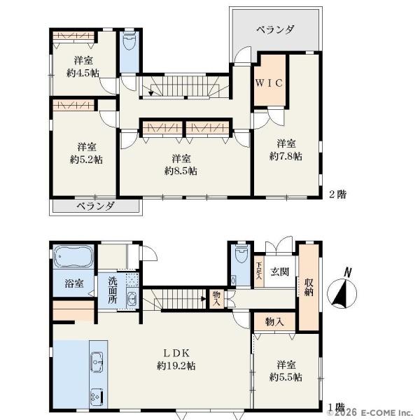 【中古住宅】八王子市北野台１丁目３期の間取り画像
