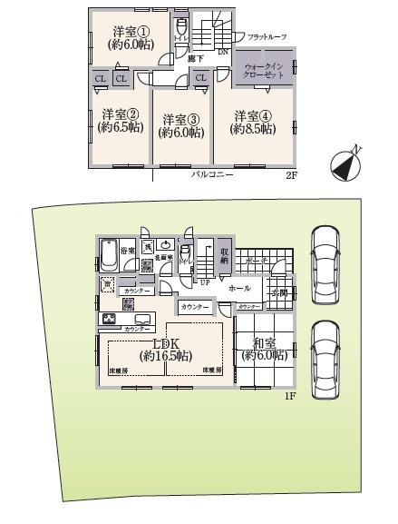 【中古住宅】八王子市堀之内の間取り画像