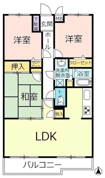 アーバンライフ羽根井の間取り画像