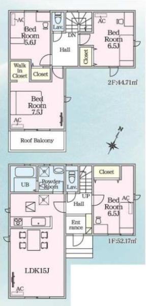 豊橋市曙町23-1期　4号棟の間取り画像