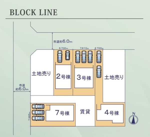豊橋市多米中町24-1期　3号棟の区画図画像