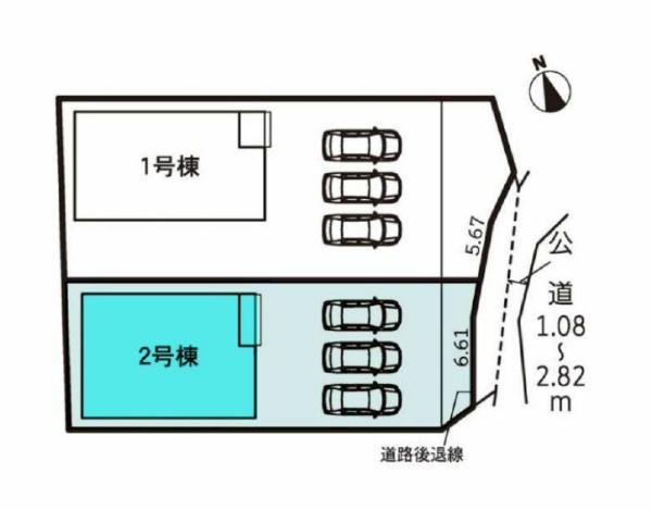 豊橋二川第1期　2号棟の区画図画像