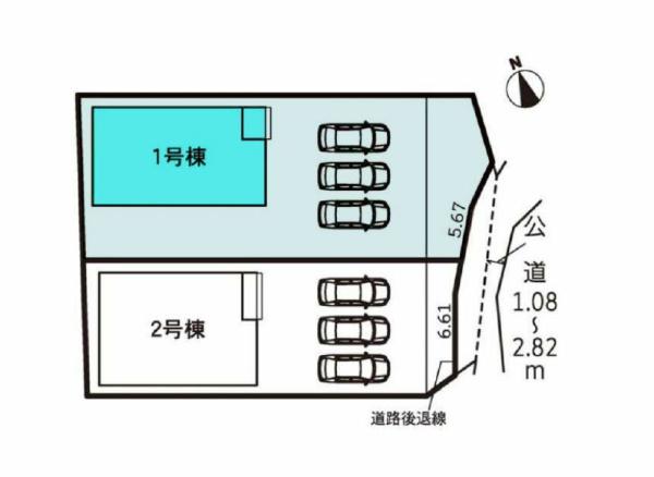 豊橋二川第1期　1号棟の区画図画像
