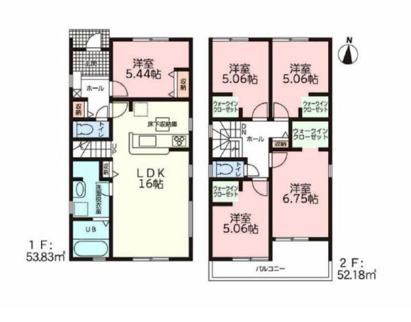 豊橋市前芝町58期　3号棟の間取り画像