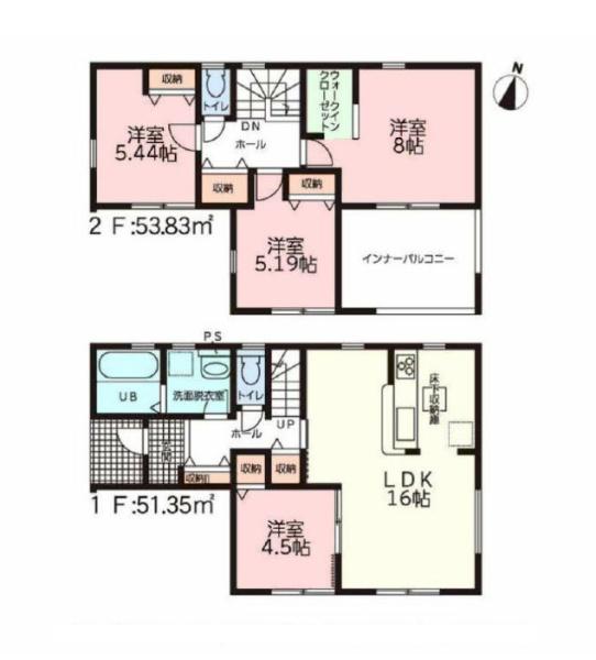 豊川市国府町豊成58期　2号棟の間取り画像