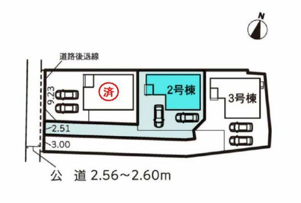 豊川市国府町豊成58期　2号棟の区画図画像