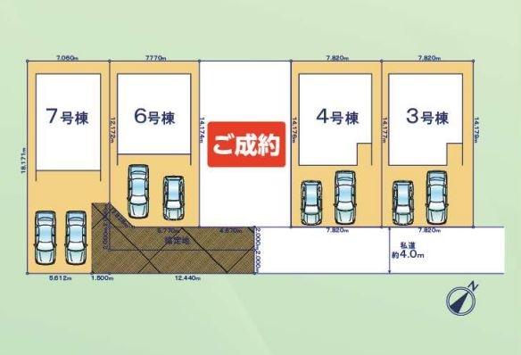 豊橋市松井町第1期　6号棟の全体区画図画像
