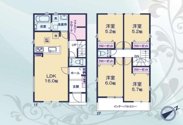 豊川市御津町広石第1期　4号棟の間取り画像