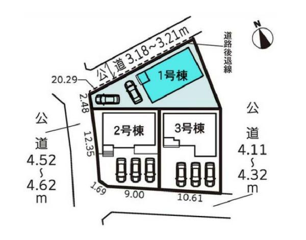 豊橋草間町第1期　1号棟の区画図画像