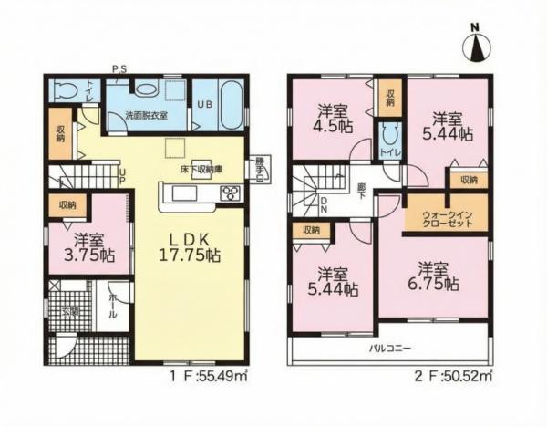 豊橋市曙町字松並　2号棟の間取り画像