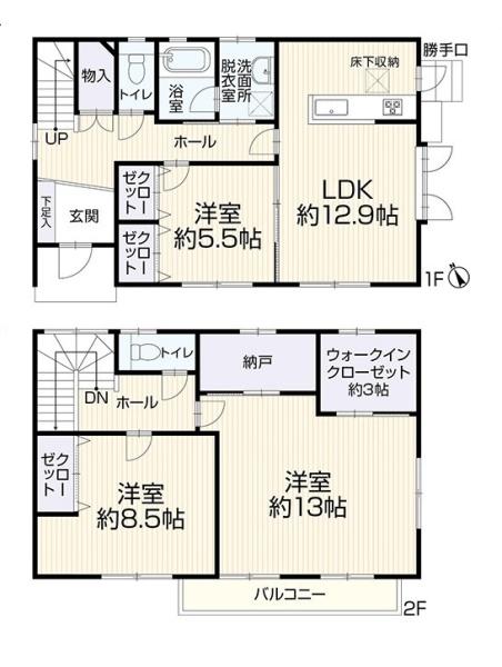 豊橋市向草間町向西の間取り画像