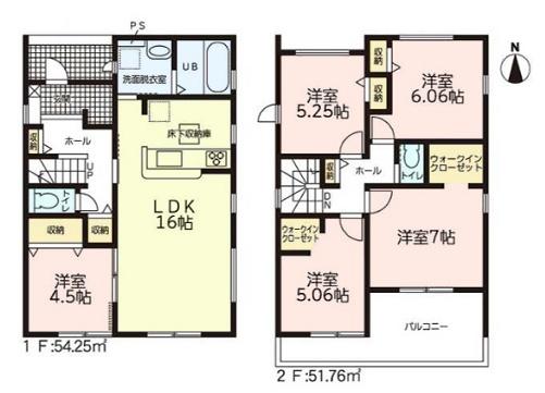 豊橋市西高師町59期　1号棟の間取り画像