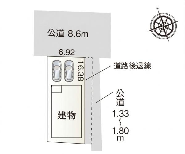豊橋市旭町59期　全1棟の区画図画像