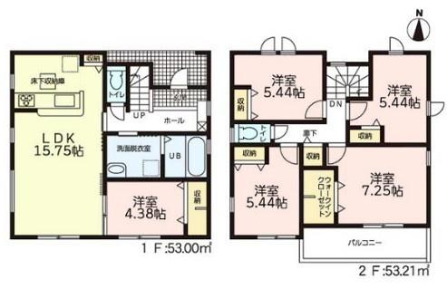 豊橋市馬見塚町59期　2号棟の間取り画像