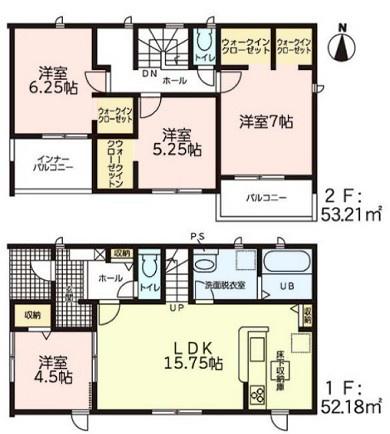 豊橋市馬見塚町59期　1号棟の間取り画像