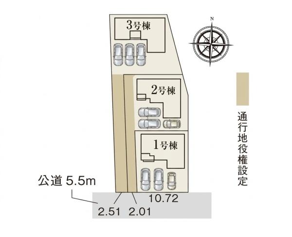 豊橋市吉川町第1期　3号棟の区画図画像