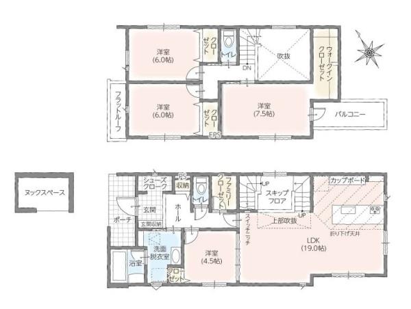 豊川三蔵子　4号棟の間取り画像