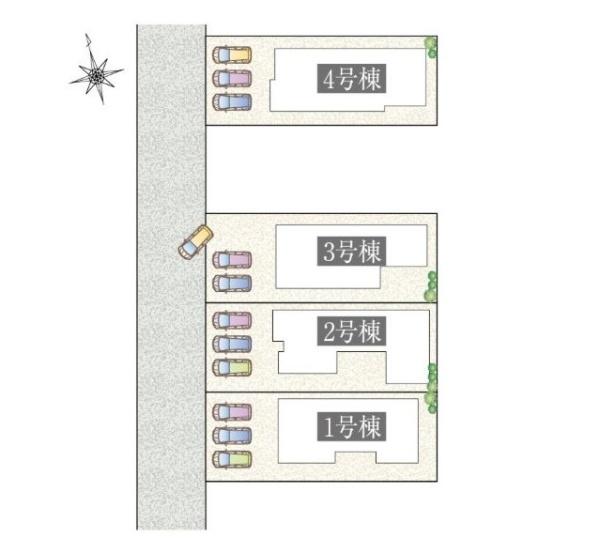 豊川三蔵子　4号棟の区画図画像