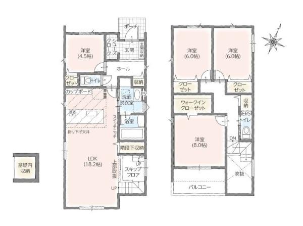 豊橋汐田小　3号棟の間取り画像