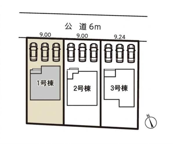 豊橋市牛川町第5 1号棟の区画図画像