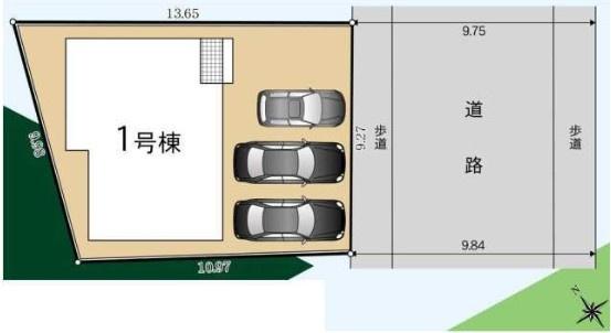 豊橋市池見町第1　1号棟の区画図画像