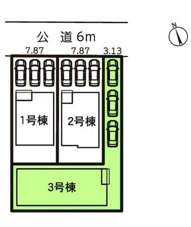 豊川市金屋本町1丁目59期　3号棟の区画図画像