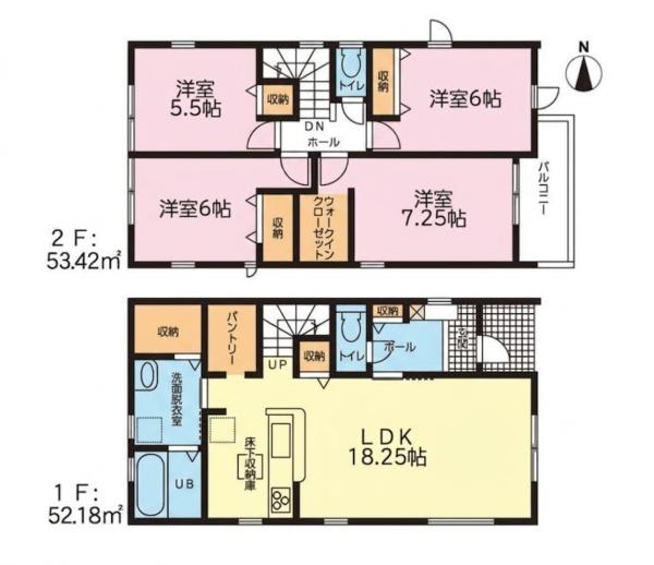 豊橋市芦原町58-2期　2号棟の間取り画像